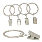 40 Pack Metal Curtain Rings with Clips, 1.5 in ID, Gold