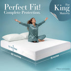Utopia Bedding Twin Size Mattress Protector Zippered, 100% Waterproof