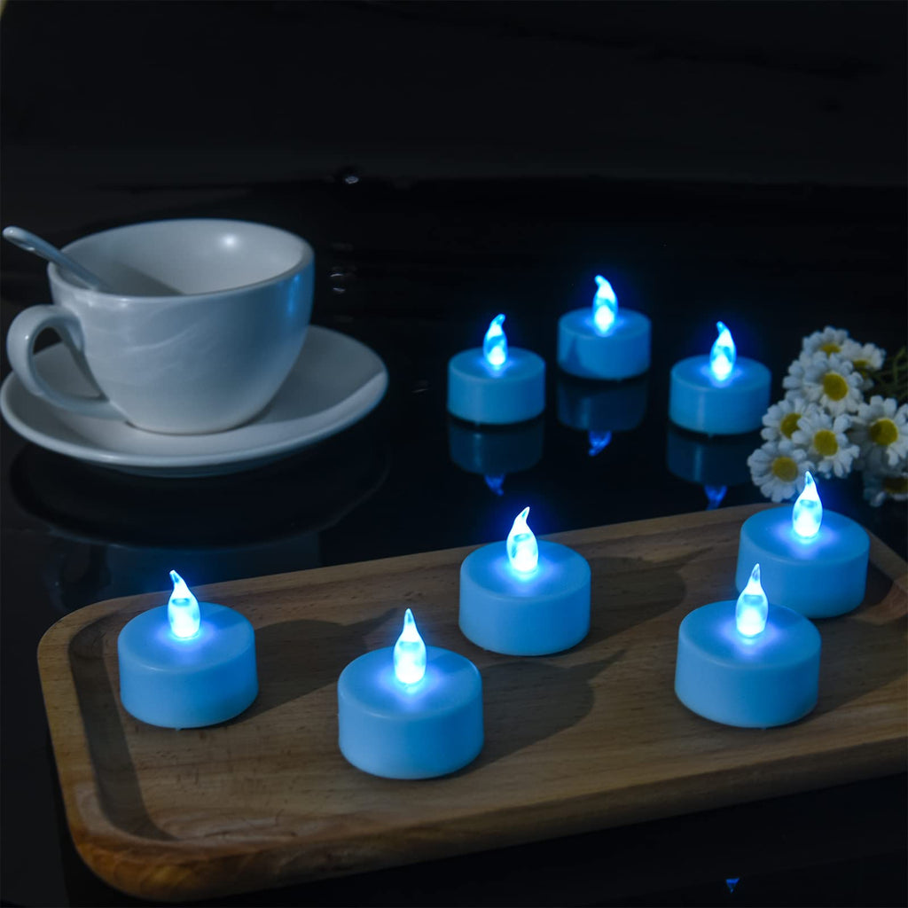 Battery Operated LED Tea Lights Flameless Flickering Candles 12PACK