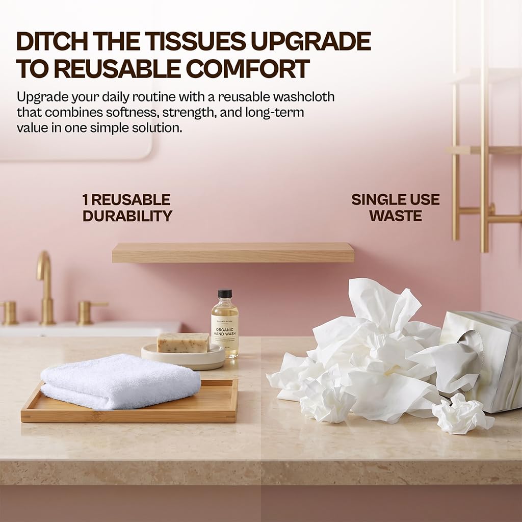 Utopia Towels 12 Pack Washcloths, 12x12 in, 100% Cotton, Beige