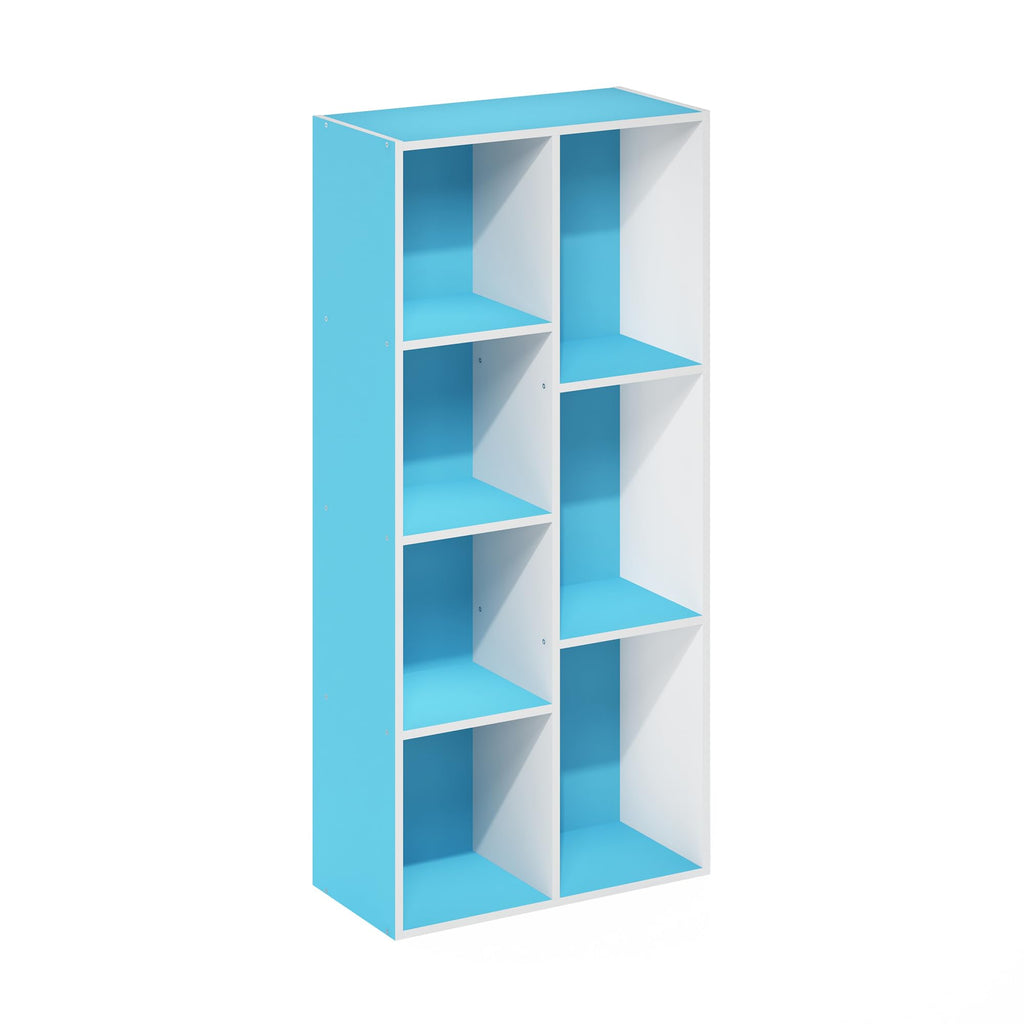 Furinno LUDER Book Shelf, 5-Tier Bookshelf, Bookcase with Open Shelves, 9.4 x 15.8 x 52, Easy Assembly, for Living Room, Bedroom, Home Office, White