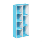 Furinno LUDER Book Shelf, 5-Tier Bookshelf, Bookcase with Open Shelves, 9.4 x 15.8 x 52, Easy Assembly, for Living Room, Bedroom, Home Office, White