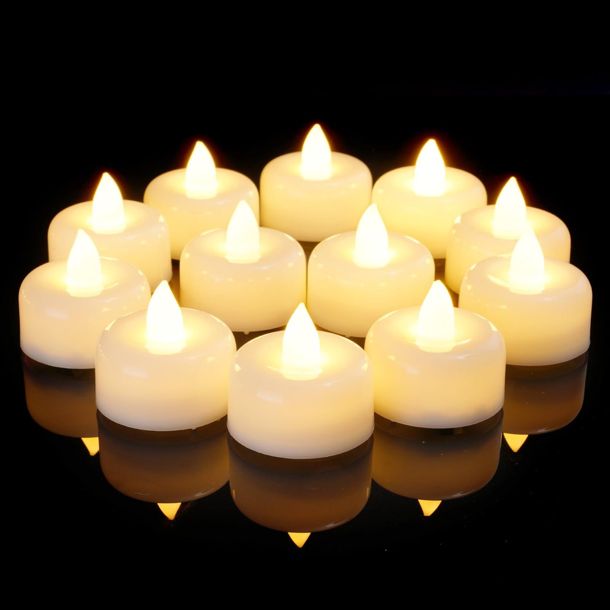 Amagic 12Pack Blue Flameless LED Tea Lights Candles Battery Operated
