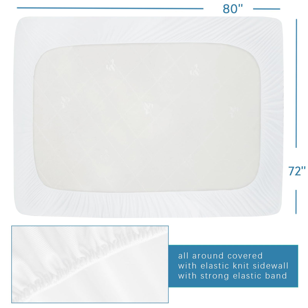 Twin Size Mattress Protector Waterproof,Absorbent Fitted Sheet