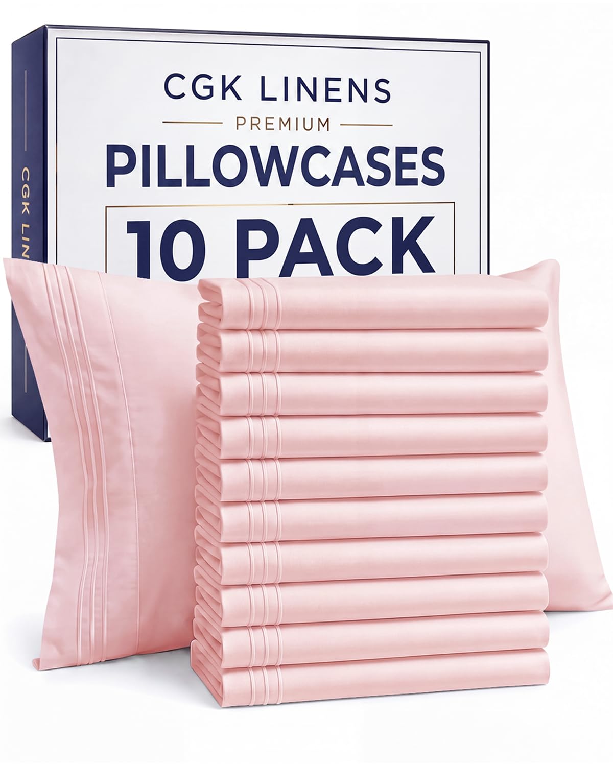 King Pillow Cases Set of 2 - Ultra Soft Cozy Pillowcase Covers - White