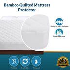 PlushDeluxe Bamboo Waterproof Mattress Protector, King Size, Ultra Soft