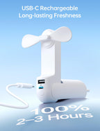 JISULIFE 3 IN 1 Portable Fan with Power Bank & Flashlight Featured