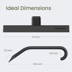 dancemoon JustHang Shower Squeegee with Built-in Hook, 10-Inch Black