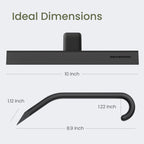 dancemoon JustHang Shower Squeegee with Built-in Hook, 10-Inch Black