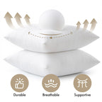 MIULEE 14x14 Pillow Inserts 4 Pack, 100% Virgin Fiber Filling Throw Pillows