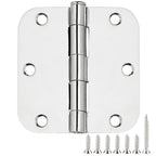 TDCHINGES Rounded Matte Black Door Hinges 3.5 Inch 5/8" Radius Flat 30 Pack