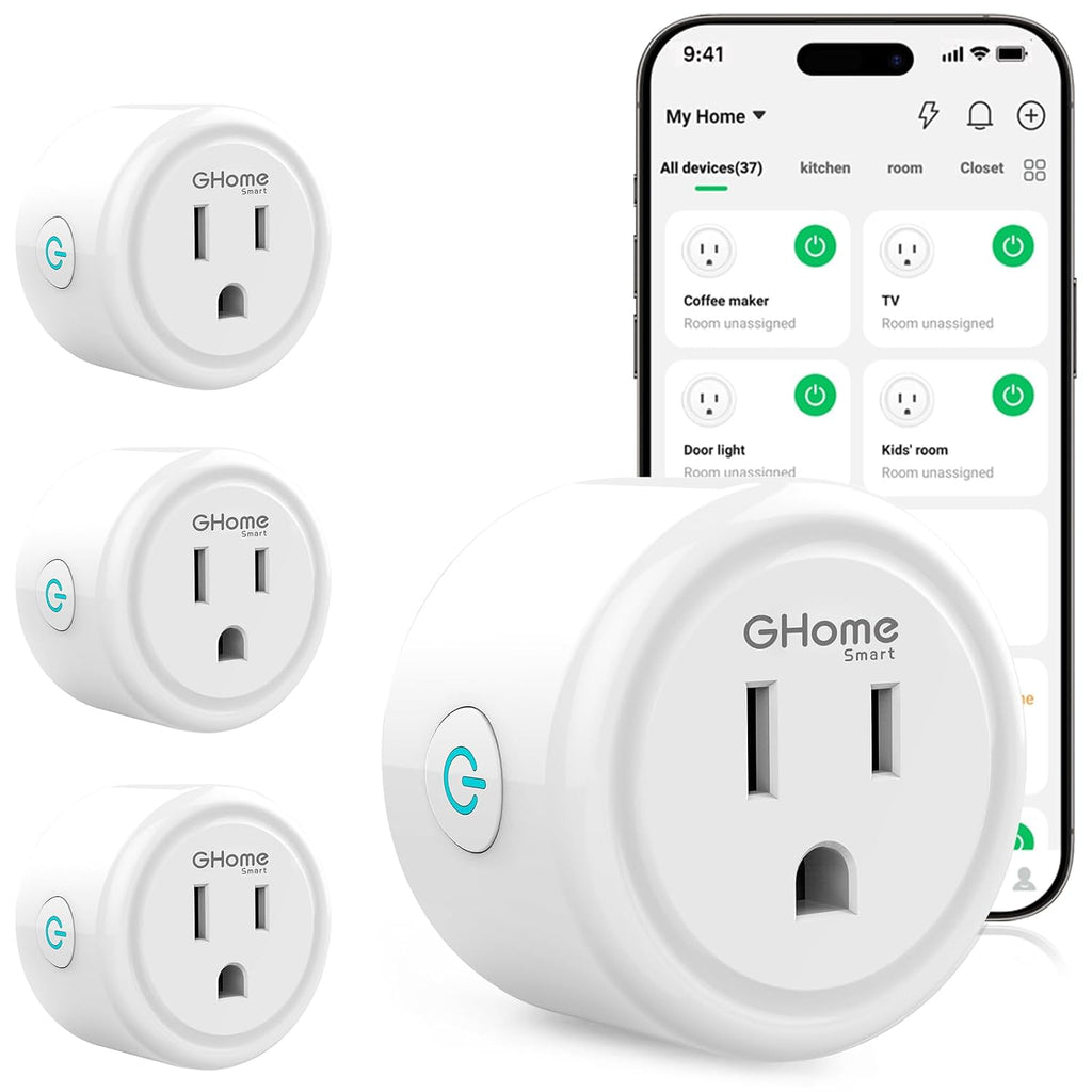 GHome Smart Plug, WiFi Smart Plugs that Work with Alexa and Google Home