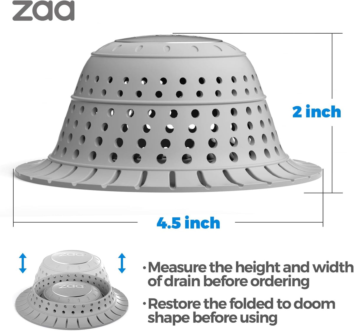 zaa Shower Drain Hair Catcher Bathtub Drain Strainer Sink Drain Protector