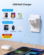 TROND Multi Plug Outlet Extender 2 Pack, Outlet Splitter for Bathroom