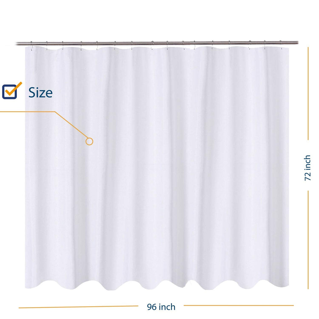 N&Y HOME Fabric Shower Curtain or Liner with Magnets, Coral
