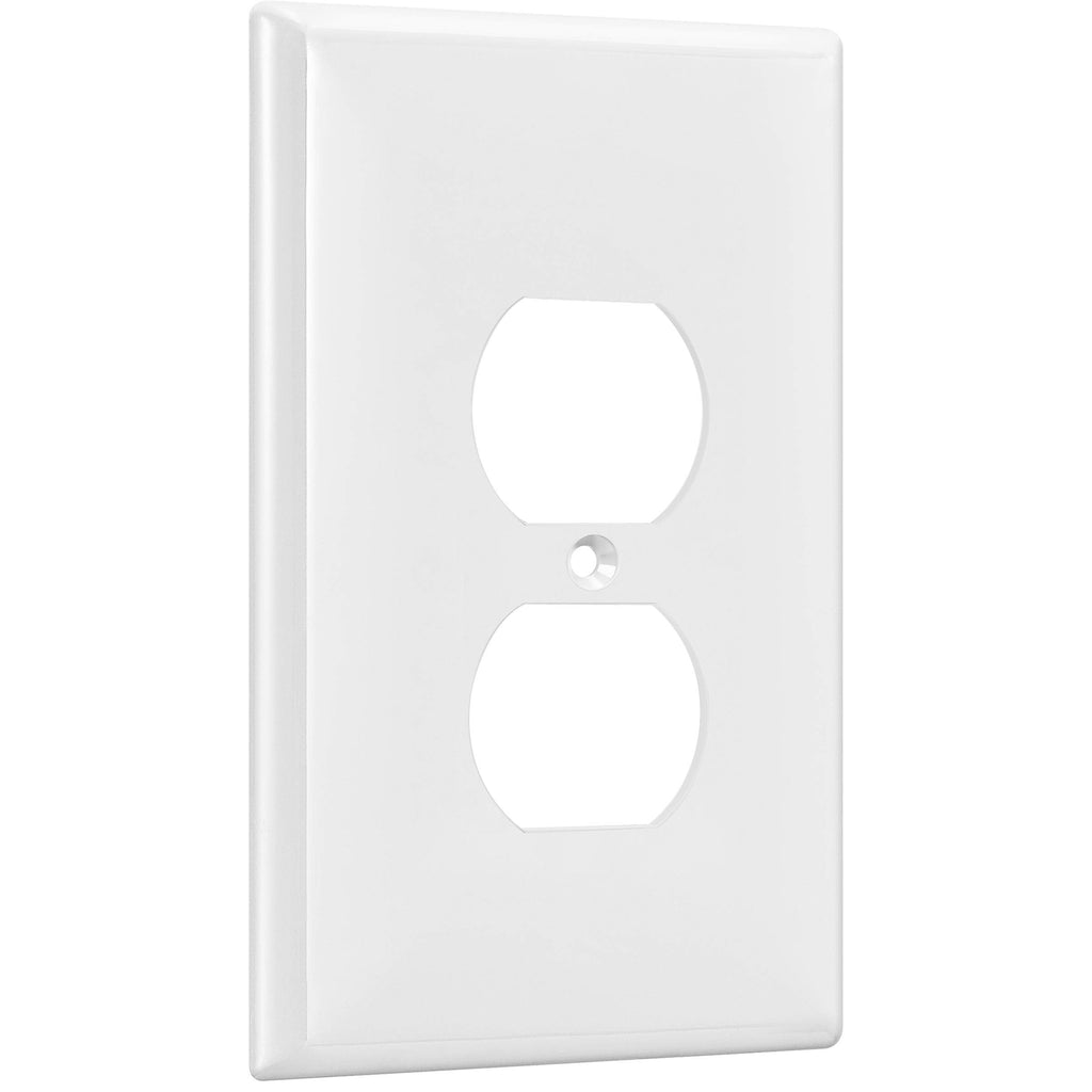 ENERLITES 10 Pack Outlet Covers Wall Plate for Duplex Receptacle, White