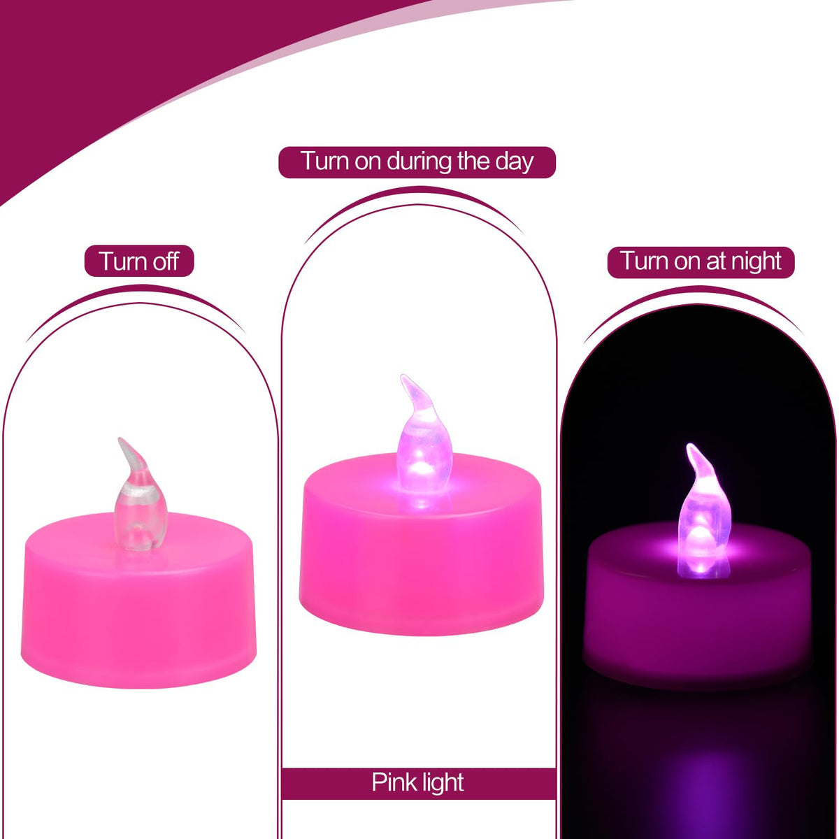 KOABY 12/24/50/100/200/400 Pack LED Tea Lights