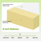 FDW | 5 Inch Twin Mattress | Medium Firm | Gel Memory Foam | White
