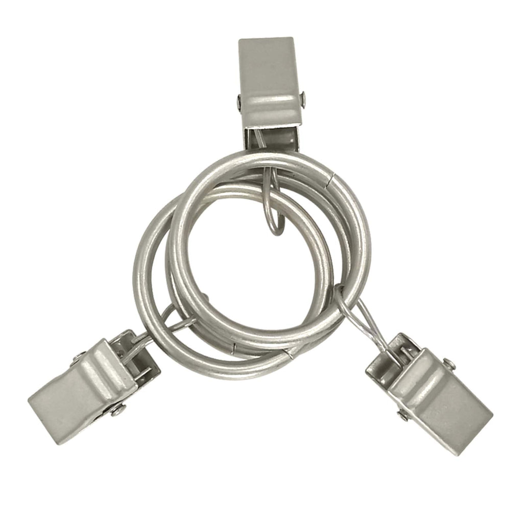 40 Pack Metal Curtain Rings with Clips, 1.5 in ID, Gold