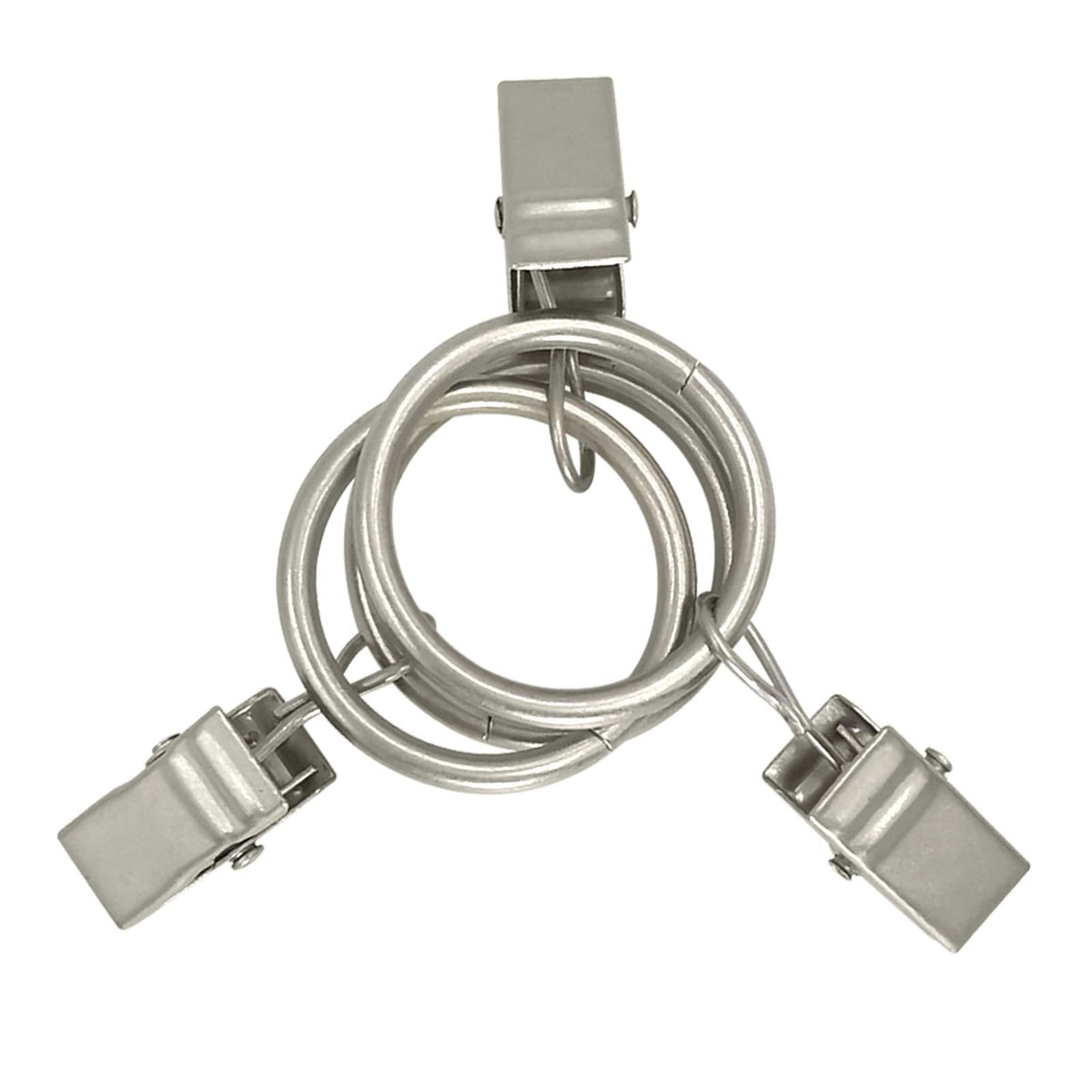 40 Pack Metal Curtain Rings with Clips, 1.5 in ID, Gold