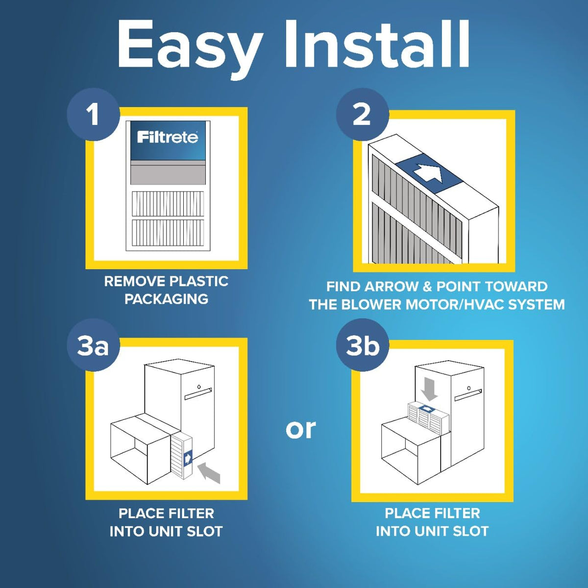 Filtrete 16x25x1 Air Filter, MERV 11, MPR 1000, 4 HVAC Filters