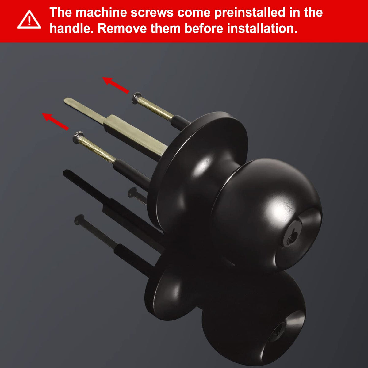 BESTTEN Keyed Entry Door Knob with Lock, Heavy Duty Interior and Exterior Door Lock, Standard Ball, Satin Nickel