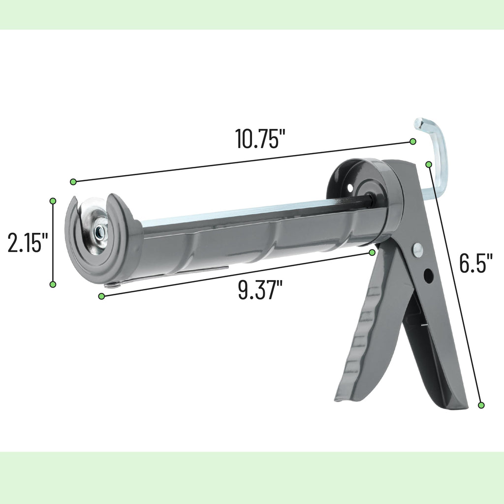 Bates- Caulking Gun, 10:1 Thrust Ratio, Orange, No Drip Sealant Gun