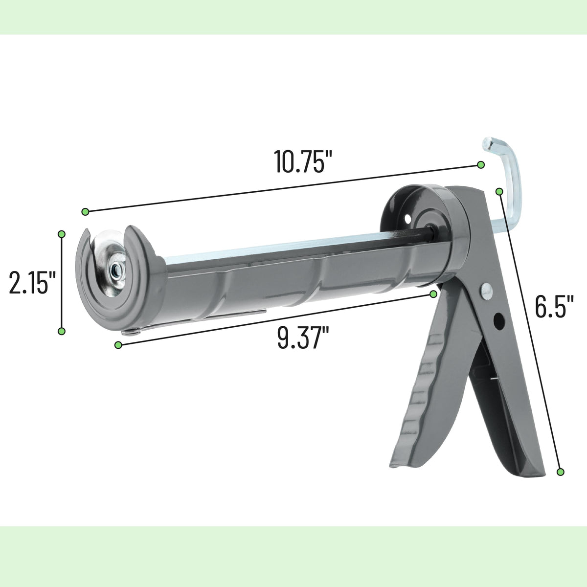 Bates- Caulking Gun, 10:1 Thrust Ratio, Orange, No Drip Sealant Gun