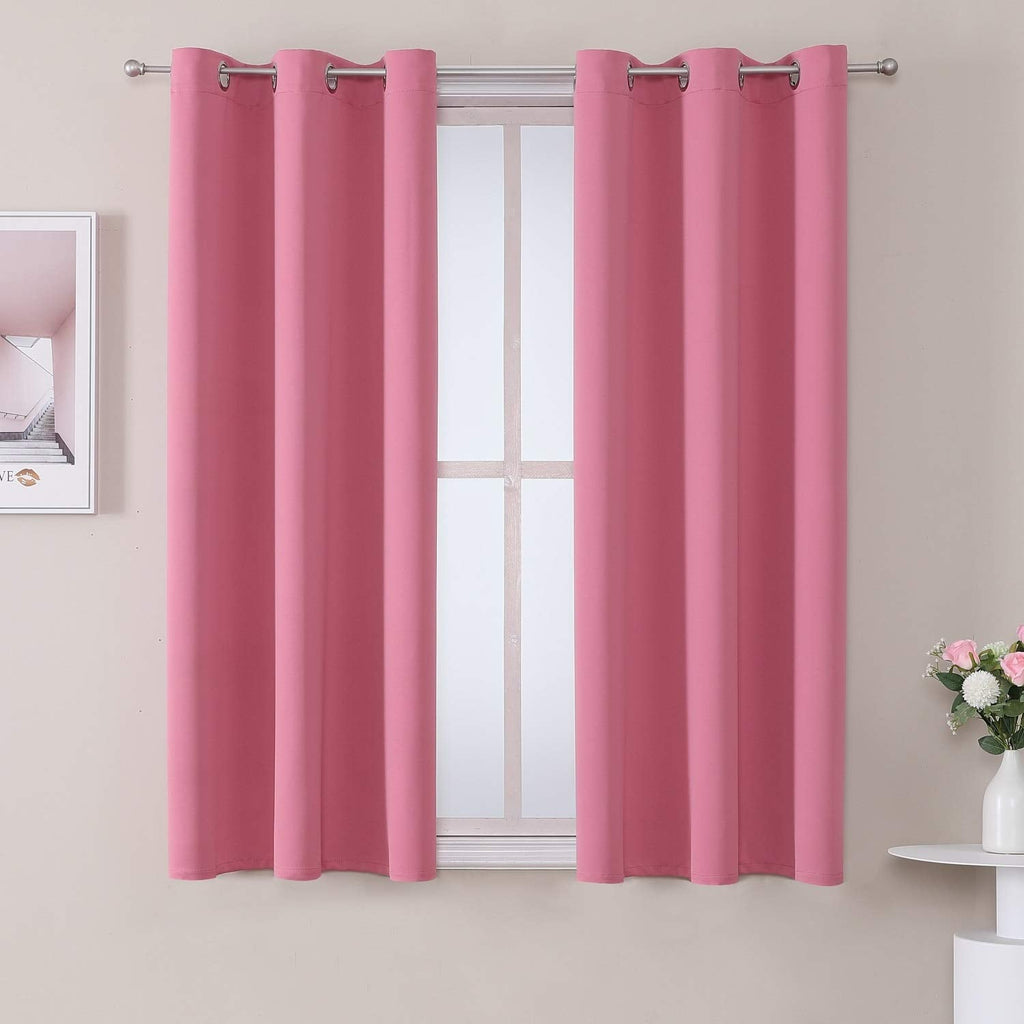 ChrisDowa Small Blackout Curtains for Kitchen and Bedroom 24 Inches Long