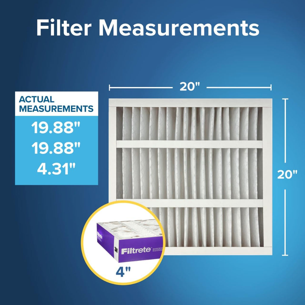 Filtrete 20x25x4 Air Filter, MERV 12, MPR 1550, 2 HVAC Filters