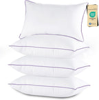 JOLLYVOGUE Firm King Size Pillows Set of 4, Cooling Supportive Bed Pillows with Oeko-Tex Certified Soft Down Alternative Fill, Luxury Hotel Quality for Back, Stomach and Side Sleepers