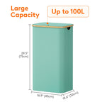 Lifewit 105L Large Laundry Basket with Lid, Removable Bags, Beige