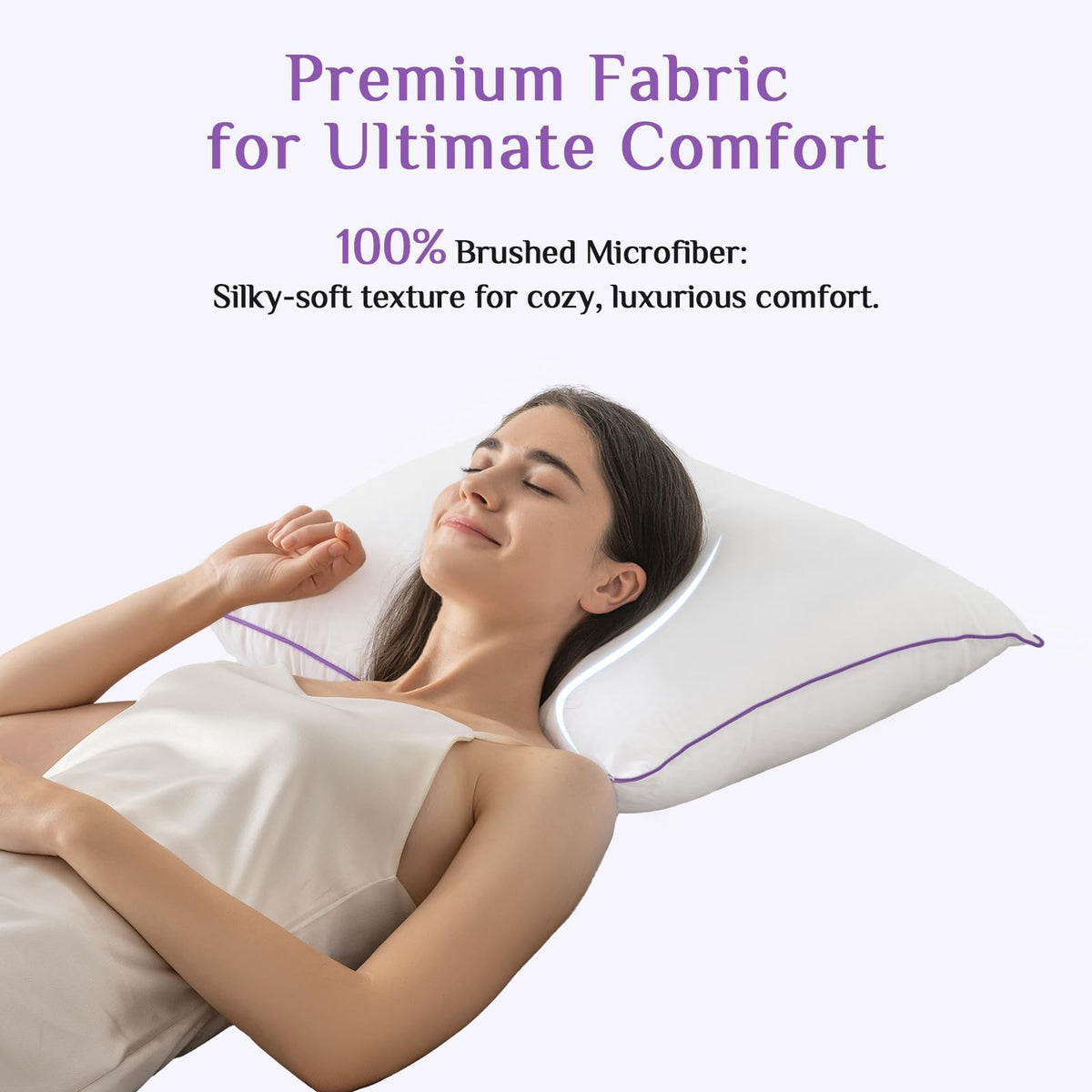 JOLLYVOGUE Firm King Size Pillows Set of 4, Cooling Supportive Bed Pillows with Oeko-Tex Certified Soft Down Alternative Fill, Luxury Hotel Quality for Back, Stomach and Side Sleepers