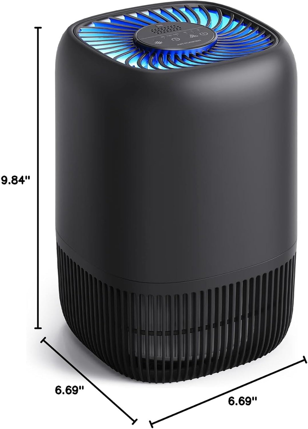 VOOPNU Air Purifiers for Bedroom, High Efficiency Filter, 1076 Ft², Black