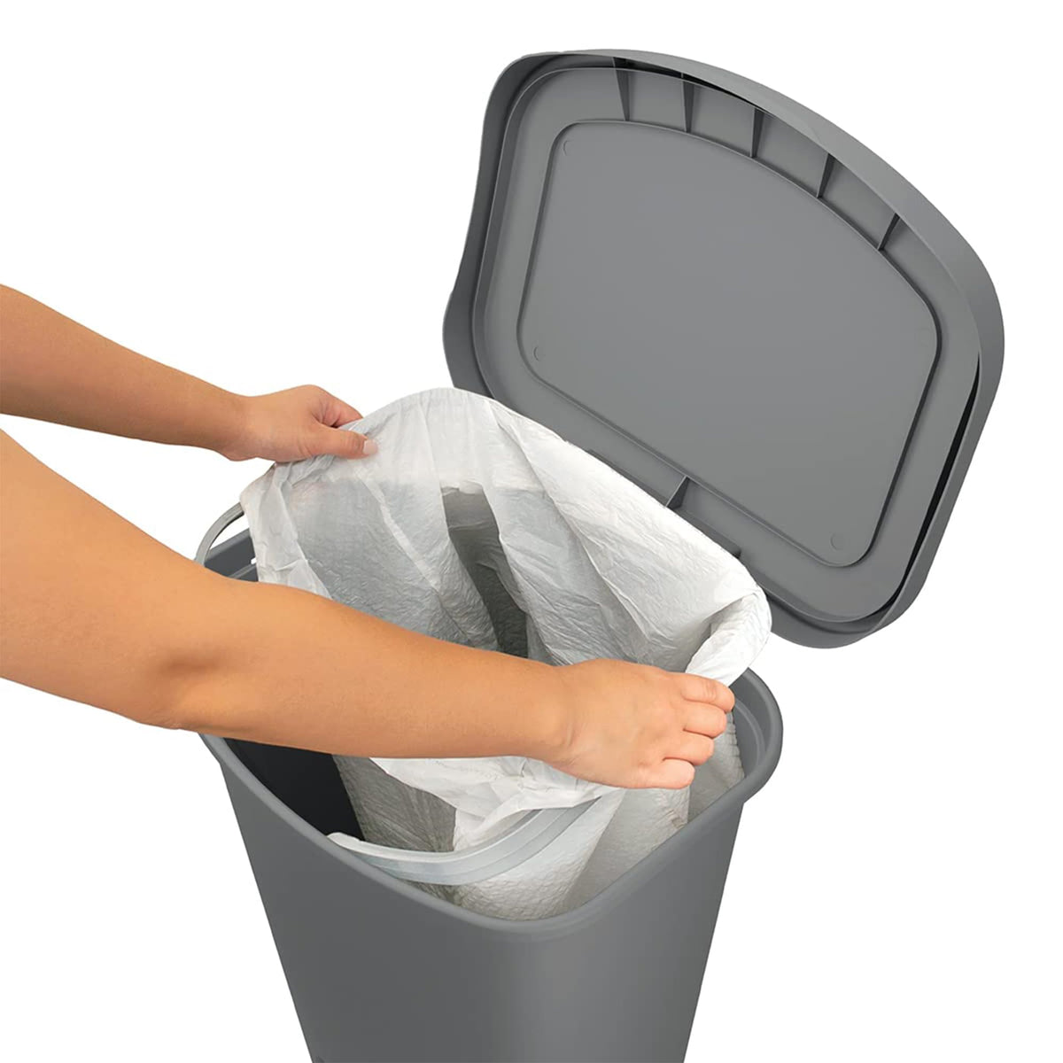 Glad Trash Can with Clorox Odor Protection | Plastic Bin, 13 Gal, Black