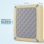Waterproof Twin Size Mattress Protector fits upto 15" deep Mattresses
