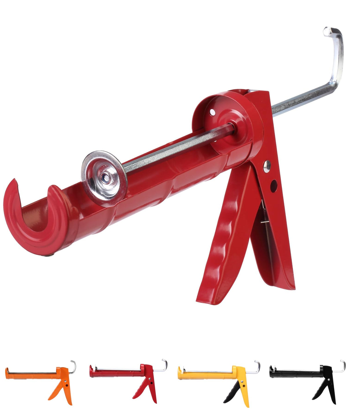 Bates- Caulking Gun, 10:1 Thrust Ratio, Orange, No Drip Sealant Gun