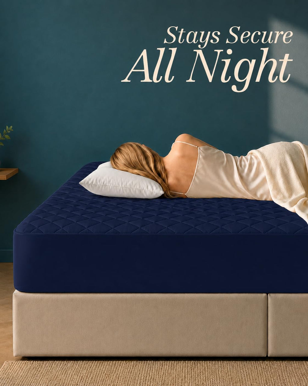 Twin Mattress Pad, Quilted Mattress Protector Topper fits 16" Deep Pocket