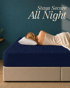Twin Mattress Pad, Quilted Mattress Protector Topper fits 16" Deep Pocket