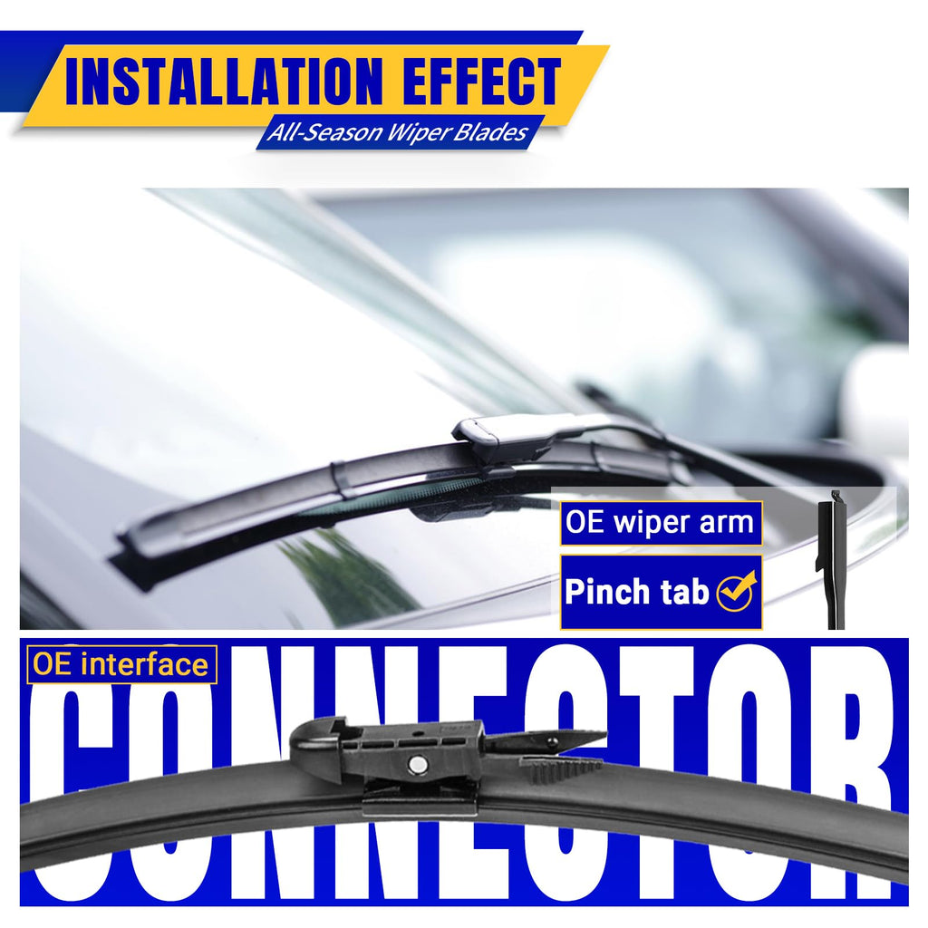 3 Wipers Fits Subaru Forester 2012-2018 Outback 2015-2019 Wiper Blades