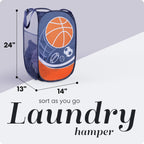 Handy Laundry Collapsible Mesh Pop-Up Hamper with Side Pocket