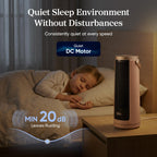 Levoit Tower Fan for Bedroom, 20dB Quiet Desk Fan, Easy to Carry & Plug-in