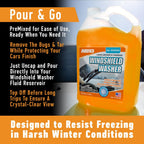 ABRO Windshield Washer Fluid 1 Gallon, Streak-Free Bug Remover, 1 Pack