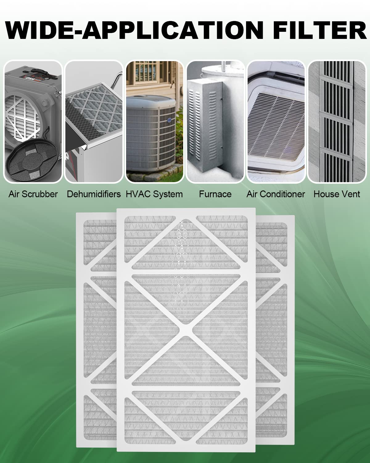 TRIGHTFILTERS 14x20x1 Air Filter 4 Pack, MERV 8 Filter Replacement