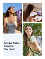 Aecooly Slim Portable Fan, Thin Handheld Fan, USB Rechargeable