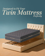 Twin Mattress Pad, Quilted Mattress Protector Topper fits 16" Deep Pocket