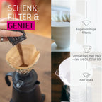Hario V60 Paper Coffee Filter, Size 02, Natural, 200ct