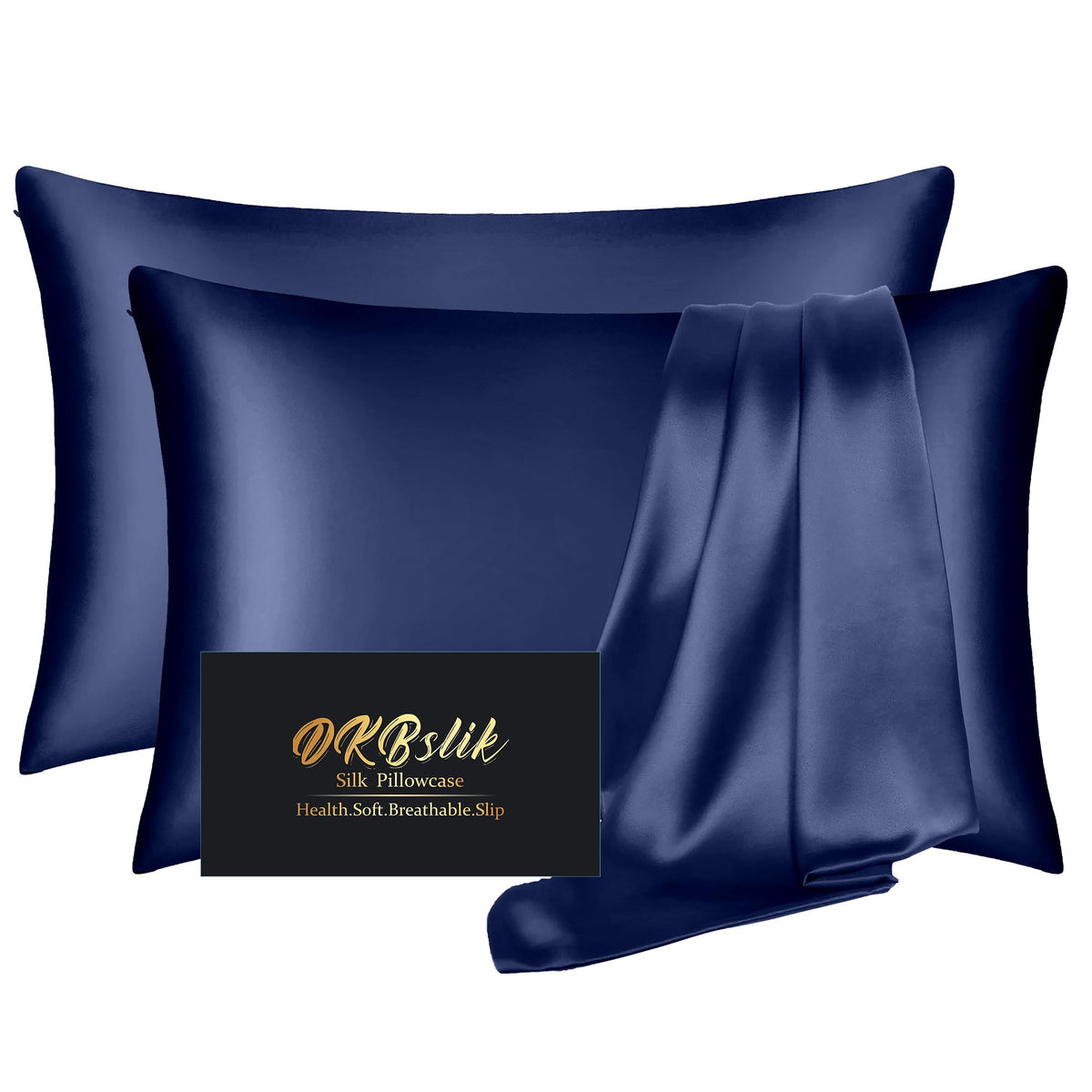 DKBslik Mulberry Silk Pillow Cases Queen Size with Zipper, Olive Green