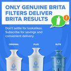 Brita Large 10-Cup Elite Water Filter Pitcher, WQA NSF/ANSI Certified, Reduces 99% of Lead, Microplastics, & 30 Contaminants, BPA-Free, Removes Chlorine Taste & Odor, 1 Filter Included, White