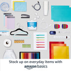 Amazon Basics 5-Shelf Tower Adjustable Storage Shelving Unit, Chrome, 16" x 16" x 54", 150 lbs Per Shelf